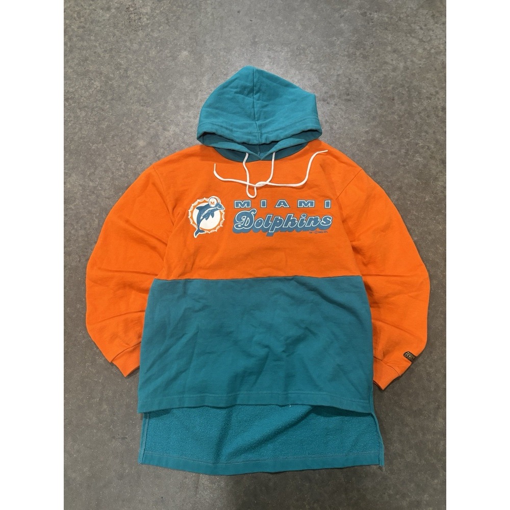 Vintage 90s 1993 Made In USA Miami Dolphins NFL Hoodie Size XL